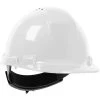 MAXIMUM SAFETY White 4-Point Ratchet Suspension Vented Cap Style Hard Hat
