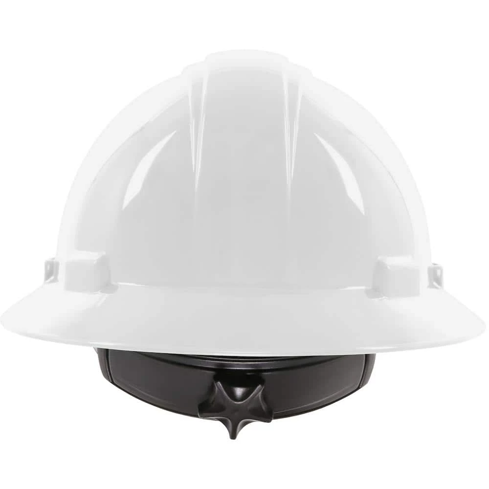 MAXIMUM SAFETY White 4 Point Ratchet Suspension Full Brim Hard Hat 5 MAXIMUM SAFETY White 4 Point Ratchet Suspension Full Brim Hard Hat - Image 5