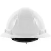 MAXIMUM SAFETY White 4 Point Ratchet Suspension Full Brim Hard Hat
