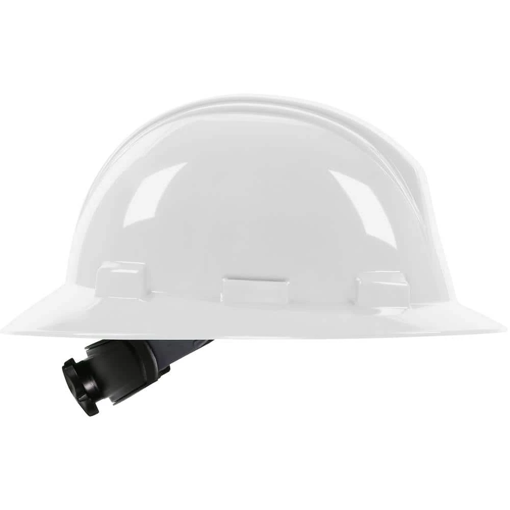 MAXIMUM SAFETY White 4 Point Ratchet Suspension Full Brim Hard Hat 3 MAXIMUM SAFETY White 4 Point Ratchet Suspension Full Brim Hard Hat - Image 3
