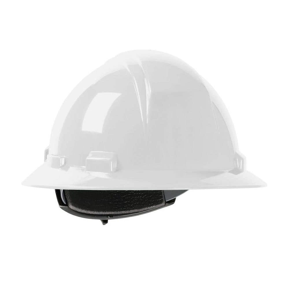 MAXIMUM SAFETY White 4 Point Ratchet Suspension Full Brim Hard Hat 4 MAXIMUM SAFETY White 4 Point Ratchet Suspension Full Brim Hard Hat - Image 4