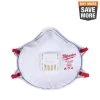 Milwaukee N95 Professional Multi-Purpose Valved Respirator with Gasket