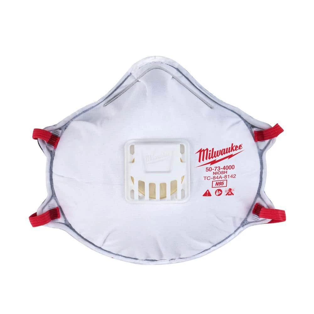Milwaukee N95 Professional Multi-Purpose Valved Respirator with Gasket (10-Pack) 1 Milwaukee N95 Professional Multi-Purpose Valved Respirator with Gasket (10-Pack)