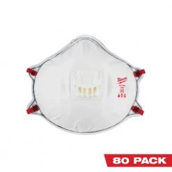 Milwaukee N95 Professional Multi-Purpose Valved Respirator with Gasket (80-Pack)
