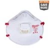 Milwaukee N95 Professional Multi-Purpose Valved Respirator (3-Pack)