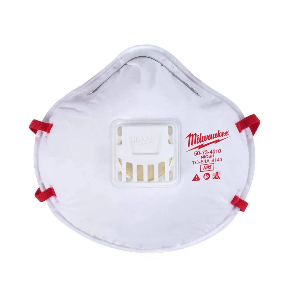 Milwaukee N95 Professional Multi-Purpose Valved Respirator (10-Pack) 1 Milwaukee N95 Professional Multi-Purpose Valved Respirator (10-Pack)