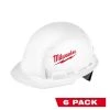 Milwaukee BOLT White Type 1 Class E Front Brim Hard Hat (6-Pack)