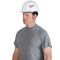 Milwaukee BOLT White Type 1 Class E Front Brim Hard Hat (6-Pack) -Safety Equipment Sales white milwaukee hard hats 48 73 1020x6 77 1000