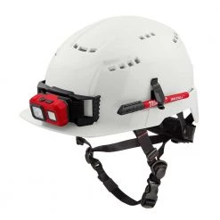 Milwaukee BOLT White Type 2 Class C Front Brim Vented Safety Helmet -Safety Equipment Sales white milwaukee hard hats 48 73 1320 1f 1000