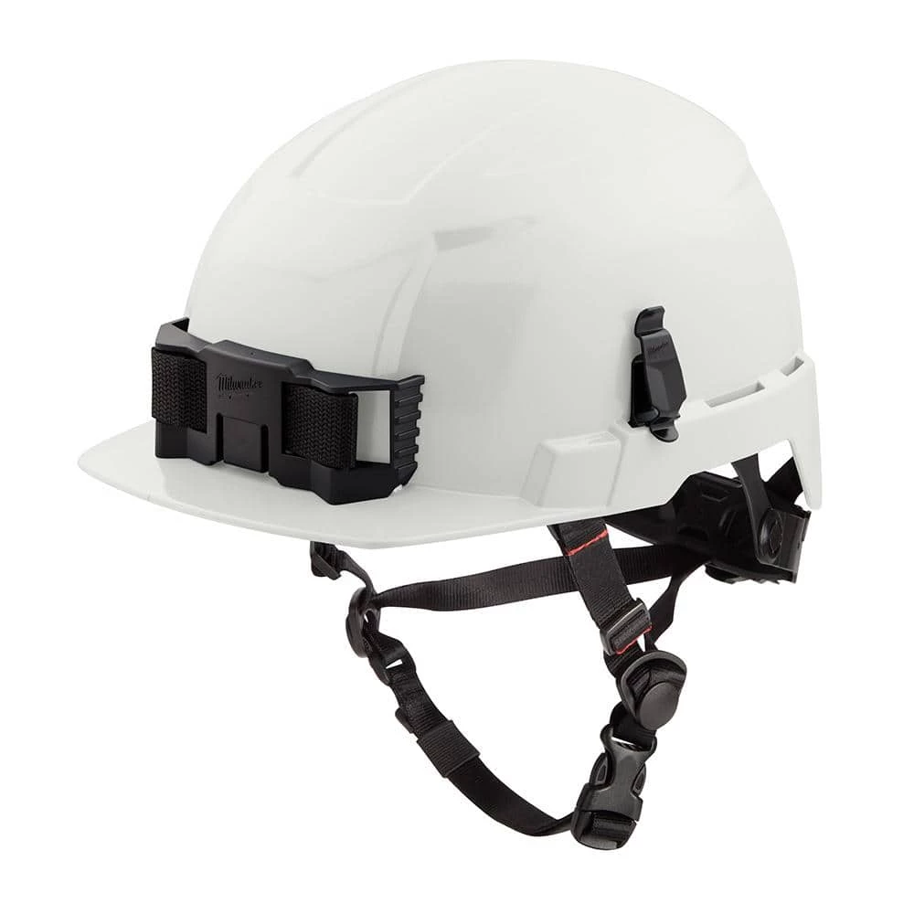 Milwaukee BOLT White Type 2 Class E Front Brim Non-Vented Safety Helmet 1 Milwaukee BOLT White Type 2 Class E Front Brim Non-Vented Safety Helmet