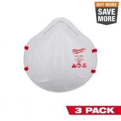 Milwaukee N95 Multi-Purpose Unvalved Respirator (3-Pack)