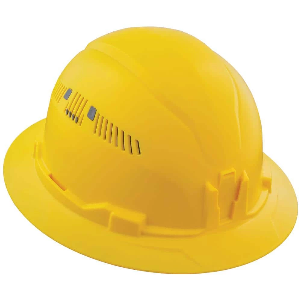 Klein Tools Yellow Hard Hat, Vented, Full Brim 5 Klein Tools Yellow Hard Hat, Vented, Full Brim - Image 5