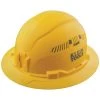 Klein Tools Yellow Hard Hat, Vented, Full Brim