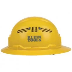 Klein Tools Yellow Hard Hat, Vented, Full Brim 17 Klein Tools Yellow Hard Hat, Vented, Full Brim -Safety Equipment Sales yellow klein tools hard hats 60262 c3 1000