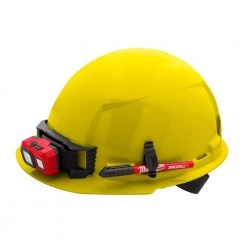 Milwaukee BOLT Yellow Type 1 Class E Front Brim Non-Vented Hard Hat with 4 Point Ratcheting Suspension -Safety Equipment Sales yellow milwaukee hard hats 48 73 1102 c3 1000